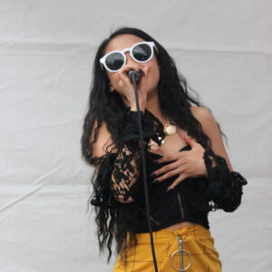 Young artist Xyzelle at St Pauls Carnival for Aspiration Creation Elevation